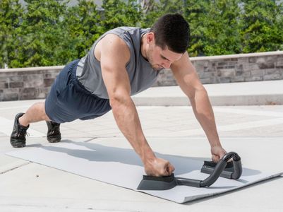 The abmill plank trainer, perfect for a full body workout, keeping you steady while you workout.