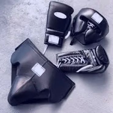 Our set includes gloves, headgear, and gloves and groin guard for both sparring and training.