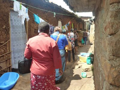 Traveling through Kibera to reach the lost through hut-to-hut evangelism
