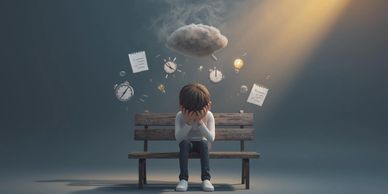 Teen or child experiencing emotional distress after trauma