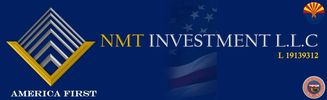 Logo and banner for NMT Investment L.L.C with patriotic theme.