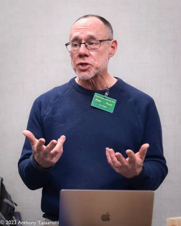 Paul Ruud presenting at Northeastern Woodworkers Association's Showcase, Saratoga Springs, March 25,
