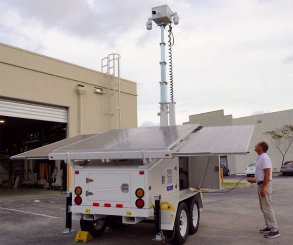 Portable surveillance trailers, Construction site security cameras, Mobile surveillance units