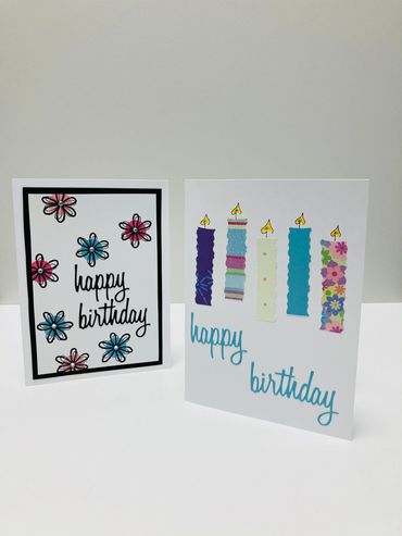 Two birthday cards.