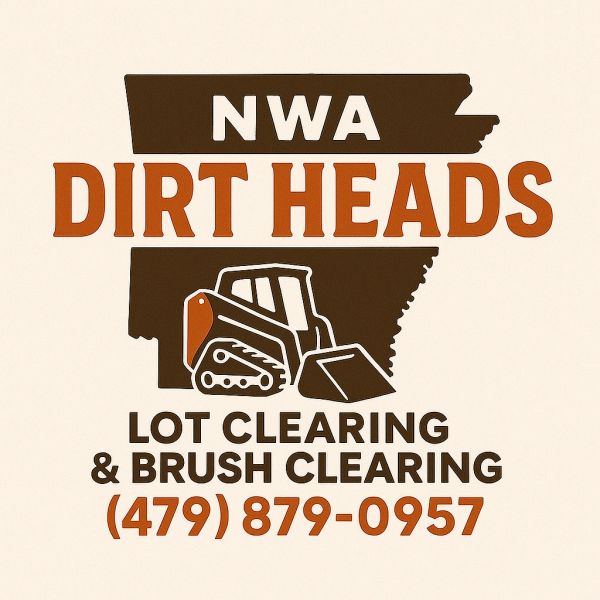 Logo for NWA Dirt Heads lot and brush clearing service.