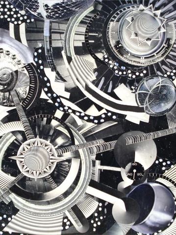 Title-Dimension Disturbance
Mixed media collage, photomontage, abstract, black&white