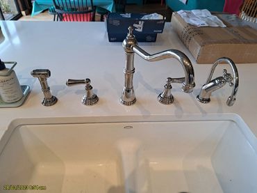 Changed tap valves and spray attachment