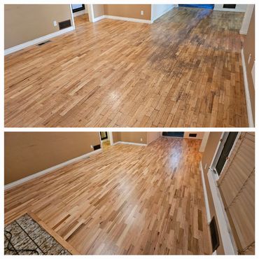 red and white oak shorts refinished with Pallman Pall - X Power