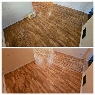 red and white oak shorts refinished with Pallman Pall - X Power