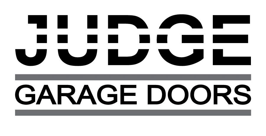 Company logo for Judge Garage Doors. Black on white background.