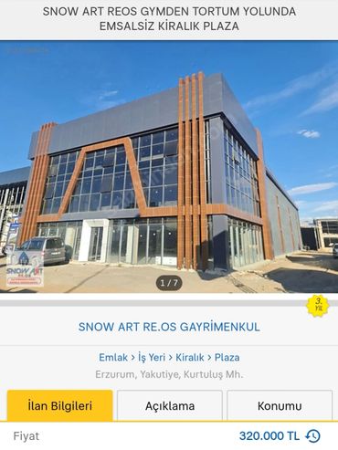 KİRALIK PLAZA CAMLI BİNA