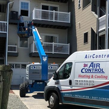 Air Control Heating & Cooling Services any equipment at any height!
