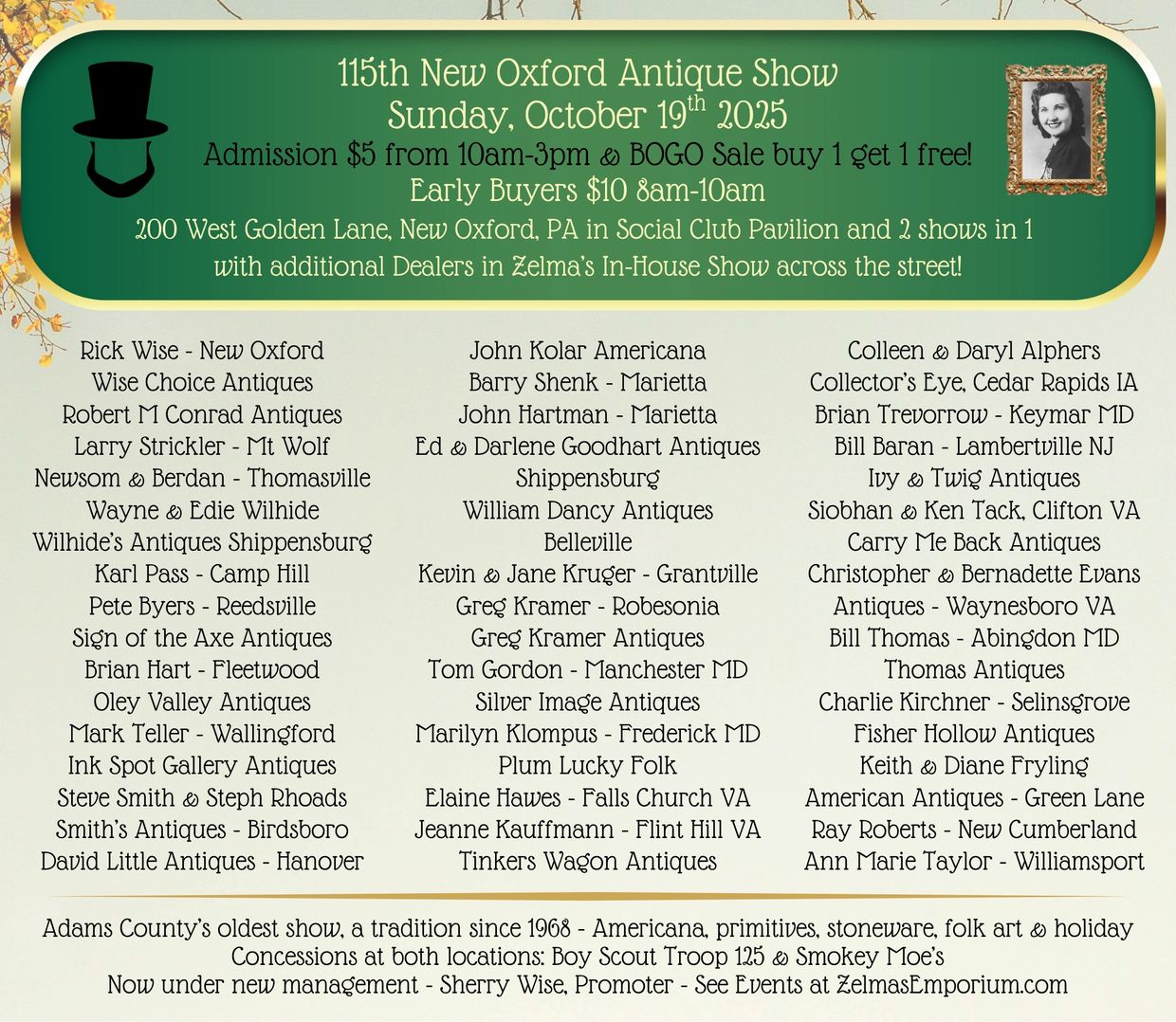 New Oxford Antique Show Dealer List