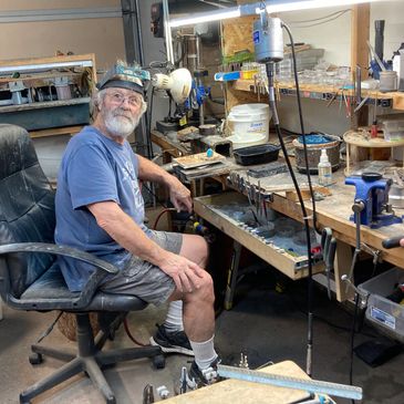 Skip in his workshop