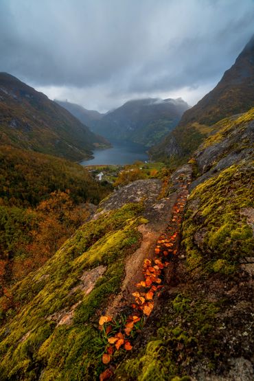 Geirangerfjord im Herbst in Norwegen