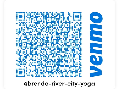 QR code for Venmo payment to Brenda River City Yoga.