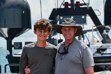 Sean Annan and Captain Les