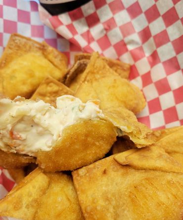 Ooey gooey stuffed Crabmeat Rangoons!