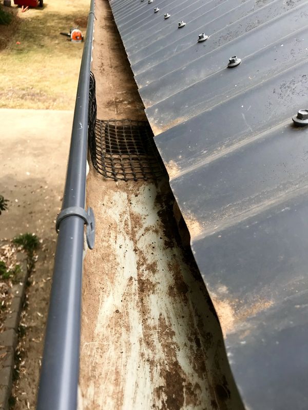 Gutters cleaned by a professional gutter cleaner