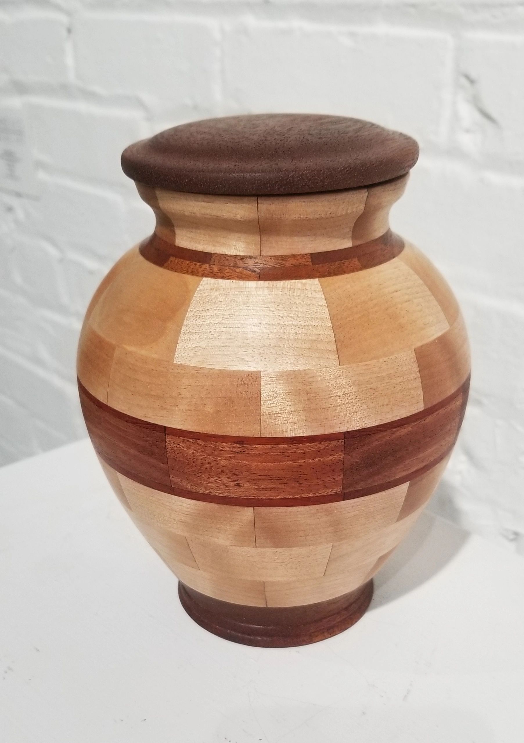 Wooden Urn - Segmented & Turned on a Lathe
