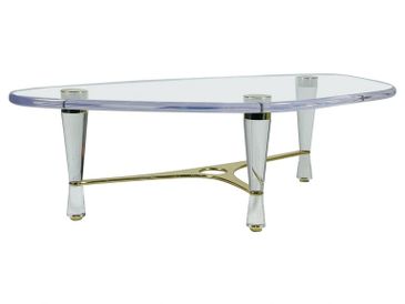 "Homenaje" Coffee Table in Lucite & Brass by Amparo Calderon Tapia #1/100