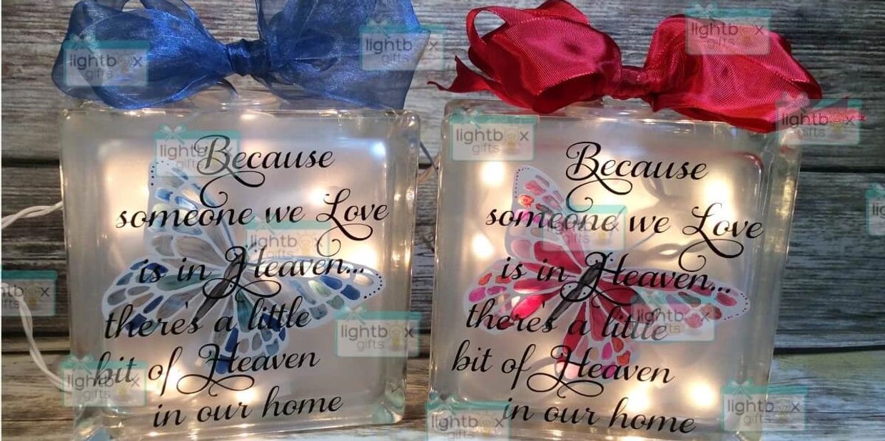 Because someone we love is in Heaven, there's a little bit of Heaven in our home  handpainted