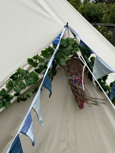 Boho bell tent hire - naked or fully dressed for sleepovers or movie nights