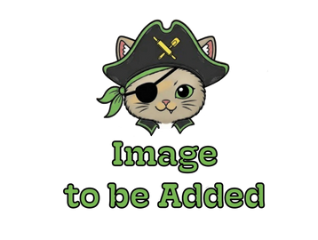 Illustration of a cute cat dressed as a pirate with an eye patch and hat.