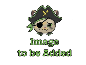 Illustration of a cute cat dressed as a pirate with an eye patch and hat.