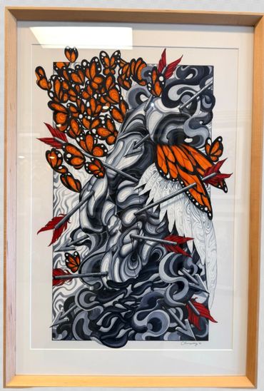 "St Butterflies" $1800 - Copic Marker and Colored Pencil