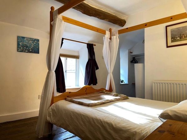 Double bedroom, The Farmhouse at Family Holiday cottages mid wales