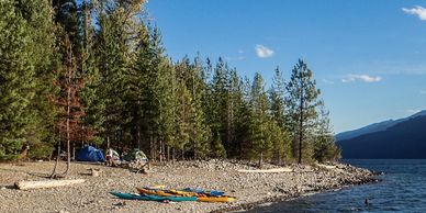 kayak camping on Kootenay Lake