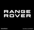Range Rover logo in white on black background.