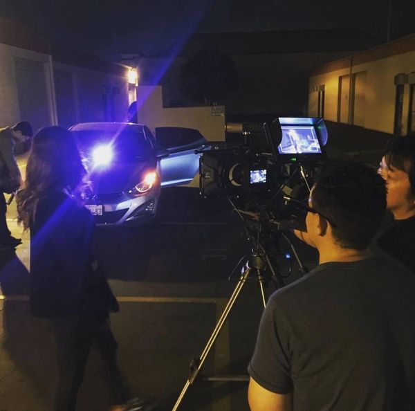 filming a short outside
