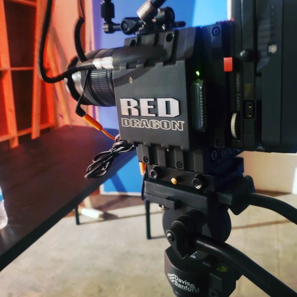 on set filming with Red digital cinema cameras