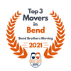 Top 3 Movers in Bend OR Bend Brothers Moving Badge 2021 Best Movers Near me Redmond Sisters Bend