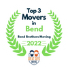 Top 3 Movers in Bend OR Bend Brothers Moving Badge 2022 Best Movers Near me Redmond Sisters Bend