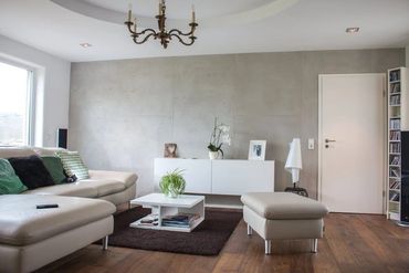 Betontechnik im Wohnzimmer
