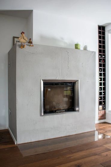 Betontechnik am Kamin