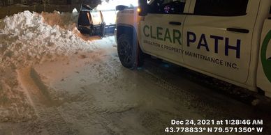 Clear path snow plowing, snow removal GPS verified 