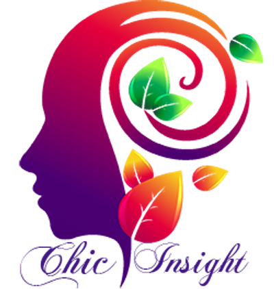 Colorful silhouette head with leaves and swirling design.