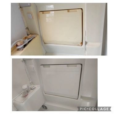 Caravan shower tray repair