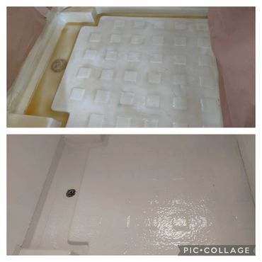 Caravan shower tray repair