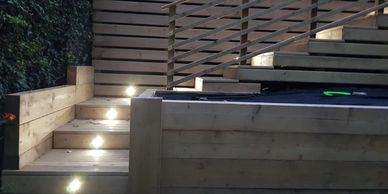 Lighting up the steps