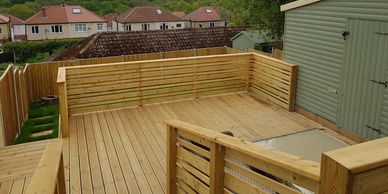 Completed decking space