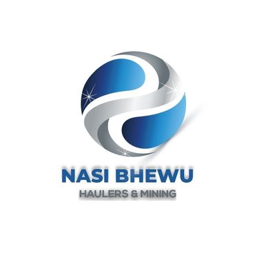 Logo for Nasi Bhewu Haulers & Mining with blue and silver globe design.