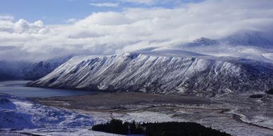 Loch Muick, braemar, scotland, royal deeside, winter scene photography