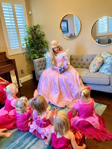 Sleeping beauty princess party place. Las Vegas princess party for hire. kids Disney party Las Vegas