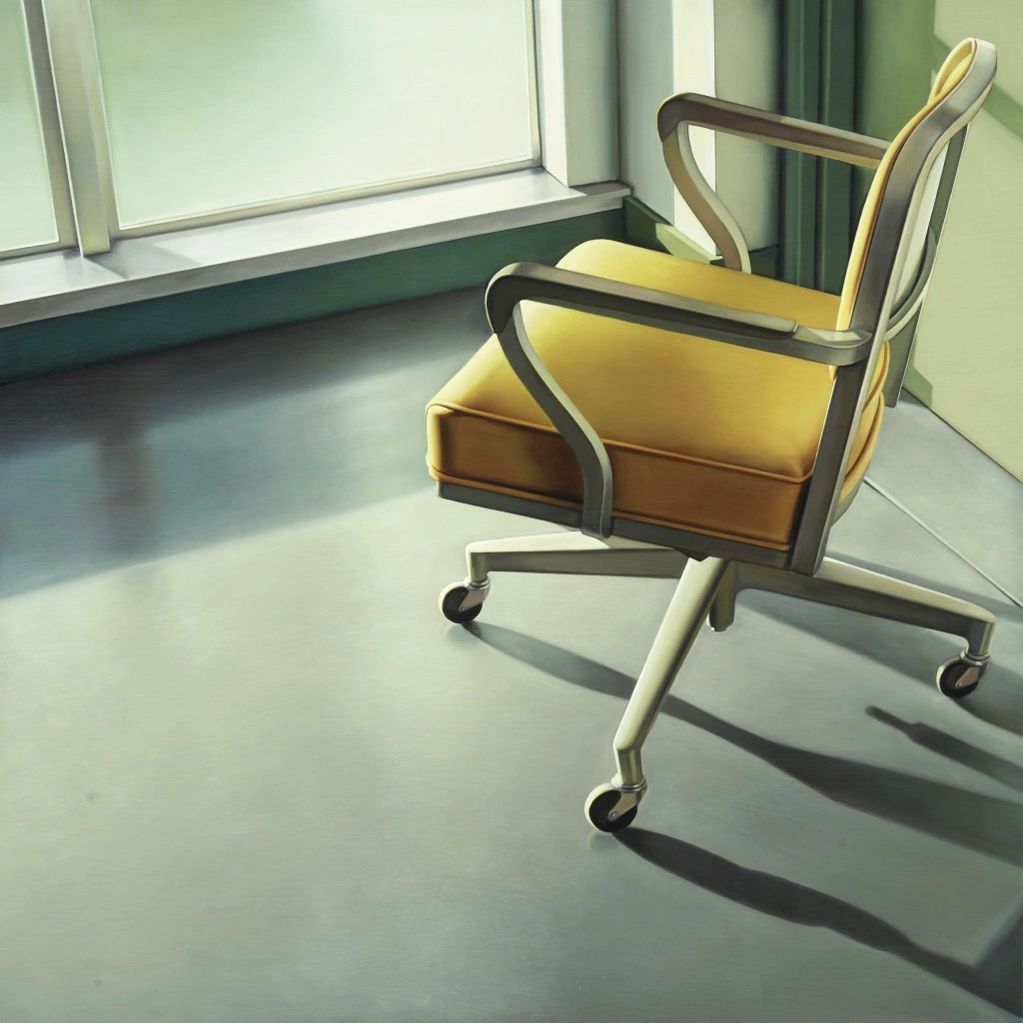 Elizabethʻs Chair #6, Oil on Panel, 24"x24", 2018