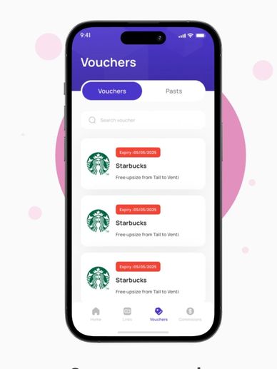 Your friends and family (referees) will benefit from lucrative vouchers using your affiliate link to